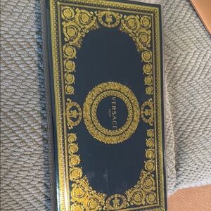 Versace Black and Gold Ornate Decorative Coffee Table Box